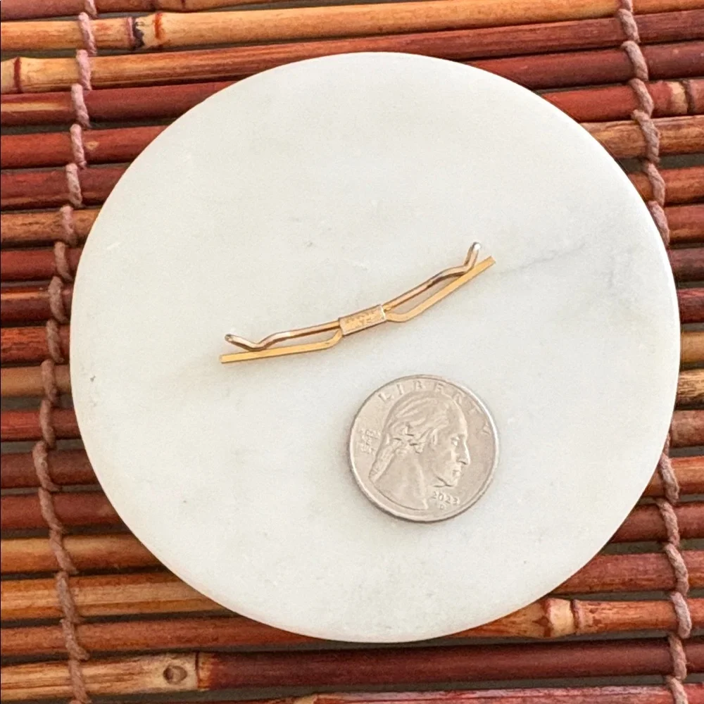 Vintage Collar Bar Tie Clip Gold Tone